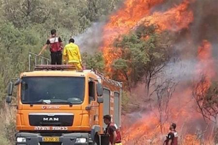 ادامه آتش‌سوزی در سرزمین‌های اشغالی در سایه ناتوانی صهیونیست‌ها در مهار آتش 