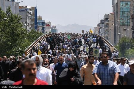 گزارش تصویری از راهپیمایی روز قدس در تهران